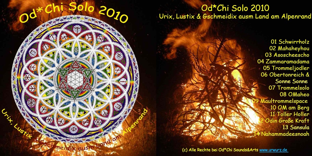 Booklet der CD Od*Chi Solo 2010