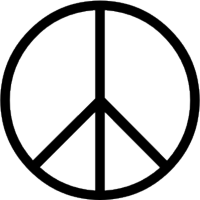 Peace Zeichen Yr Rune schwarz