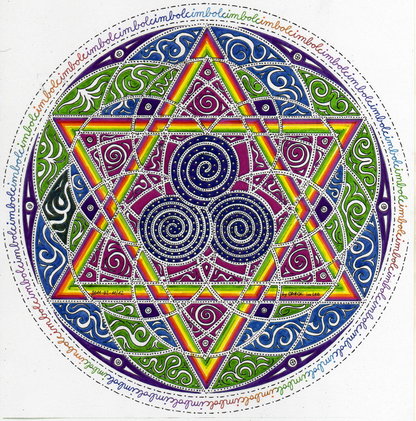 Hexagon Mandala mit Triskele