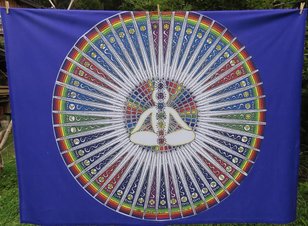 Mandala mit Runen Buddha und Runen Chakren