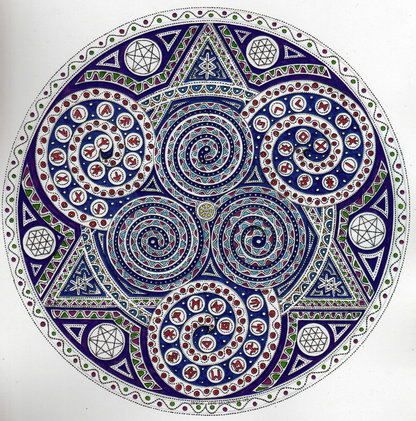 Triskel Mandala mit Runen