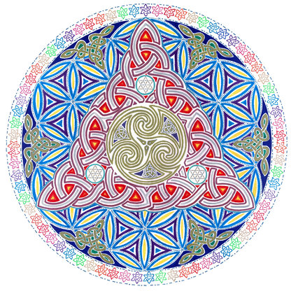 Mandala mit keltischen Knoten