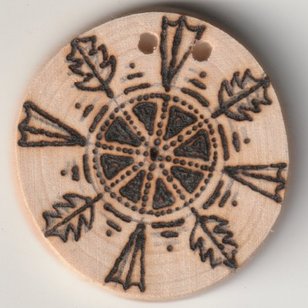 Sonnenbebrannte Holzscheibe mit indianischen Medizinrad Symbol